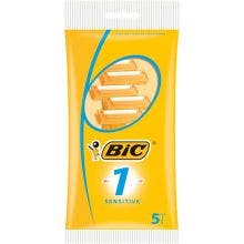 BIC 1 Sensitive Rasoirs Jetables pour Homme - Pochette de 5