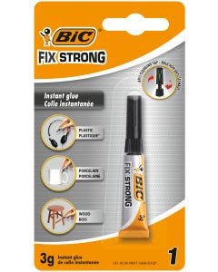 BIC Fix Strong Colle Liquide Extra-Forte Instantanée - 3g, Blister de 1